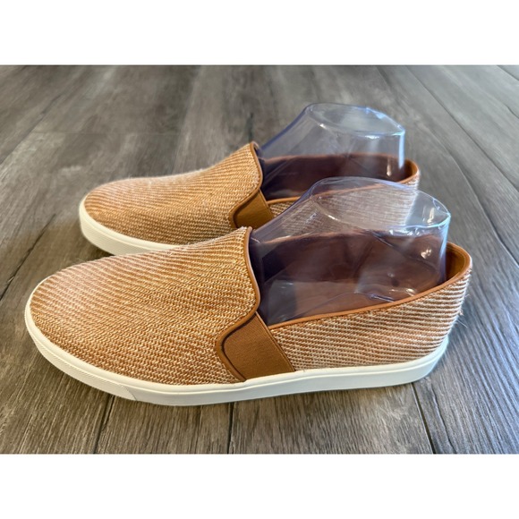 Vince Shoes - Vince Blair Slip On Sneakers Tan Woven Raffia Shoes Womens 8.5M EUR 38.5